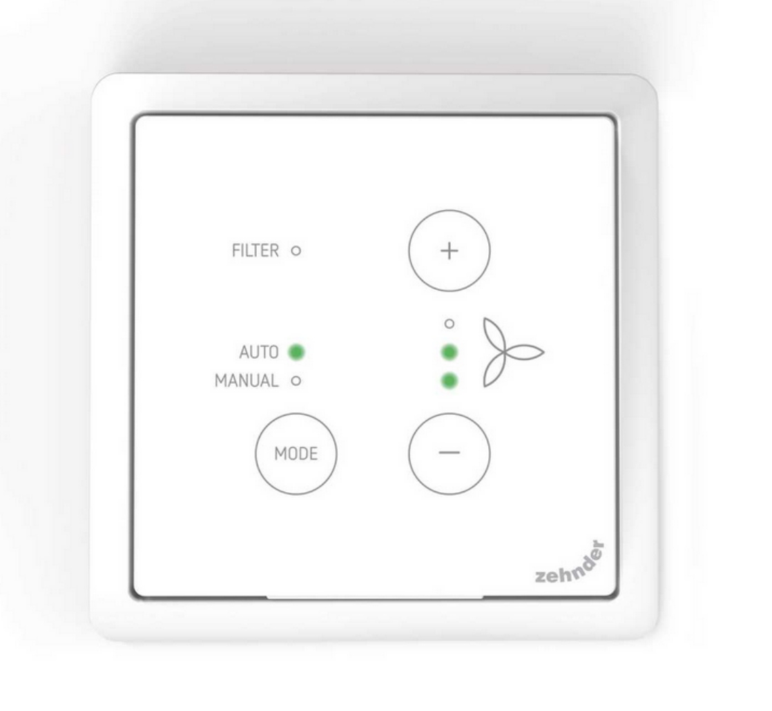 Steuermodul Lüftung Zehnder Comfoswitch C67 Away Funktion Touch Tasten