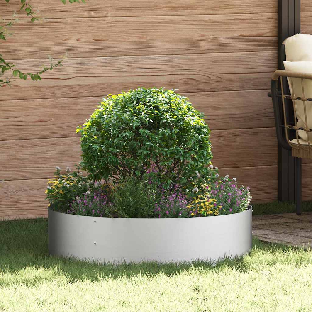 Pflanzenring 5 Pcs Silber 80 X 80 X 20 Cm Verzinkter Stahl