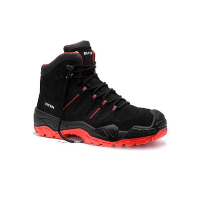 Sicherheitsschnürstiefel QUENTIN black-red Mid ESD S3S, Gr. 45