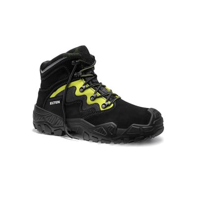 Sicherheitsschnürstiefel MICK black-green Mid ESD S3S, Gr. 45