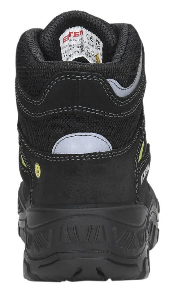 Sicherheitsschnürstiefel MICK black-green Mid ESD S3S, Gr. 42