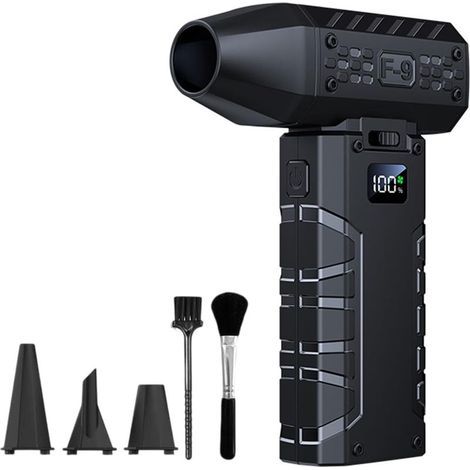 3000mah Souffleur Air Comprimé, 130.000 Tr/min, Schwarz, Staubgebläse, Vitesse Variable En Continu, Souffleur Sans Fil Wiederaufladbar Mit Led-beleuchtung Und Hd-bildschirm