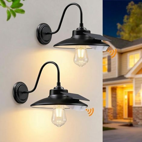 Bleosan – Los 2 Solar-wandapplikationen Ip65 Mit Bewegungsmelder – 3 Beleuchtungsmodi – Außenbeleuchtung Für Gartenarbeiten