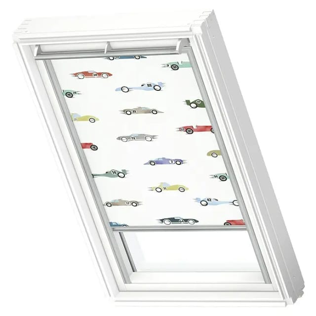 Disney & VELUX Goodnight Collection Verdunkelungsrollo DKL manuell Disney Rennautos 4654, UK08, Aluminiumschiene,GEL,Manuell,VELUX
