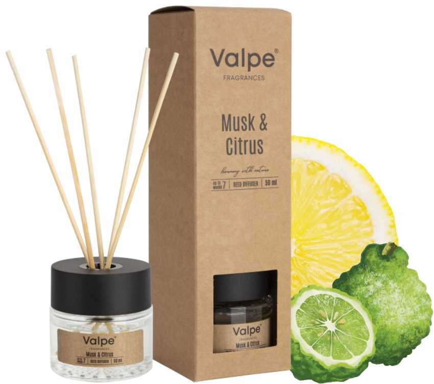 Valpe Duftdiffusor Mit Stäbchen Musk-zitrus 50 Ml Dz50-328
