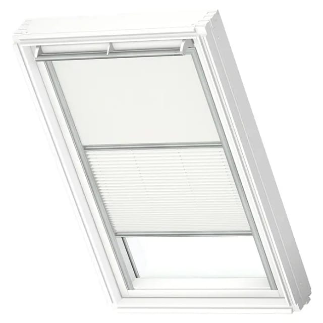 VELUX Verdunkelung Plus DFD Manuell Uni Weiß/Weiß 1025, SK08, Aluminiumschiene,GEL,Manuell,VELUX