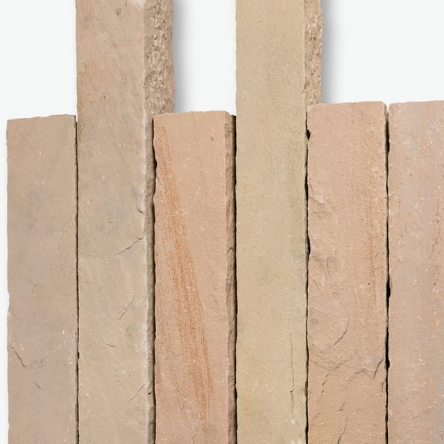 Seltra Natursteine Palisaden MANDRA Sandstein gelb-hellbeige, 12x12 cm, 75 cm
