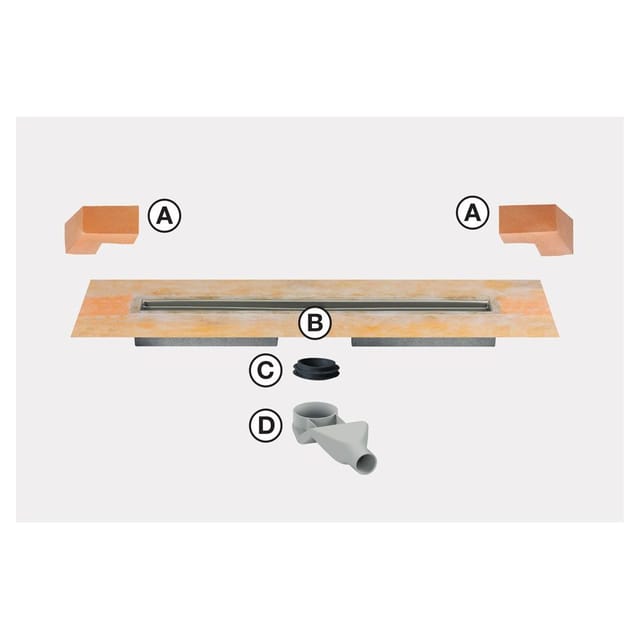 Schlüter-KERDI-LINE F 40 Duschrinne V4A Edelstahl, 900 mm