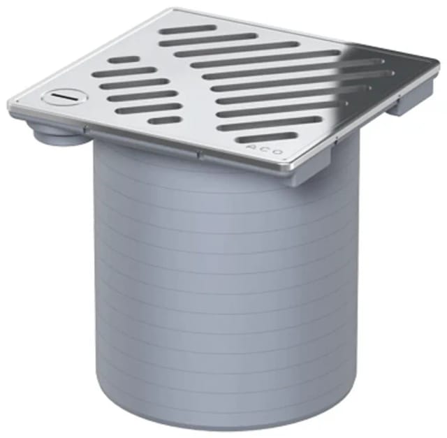 ACO Badablauf Aufsatz 150x150mm inkl. Rost quadratisch verriegelbar, Standard