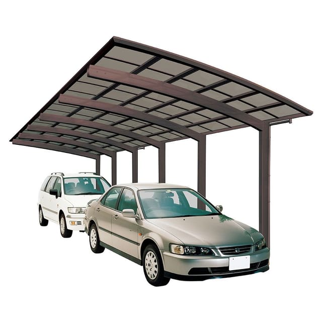 XIMAX Aluminium Carport Portoforte Tandem Mattbraun Unterstand günstig