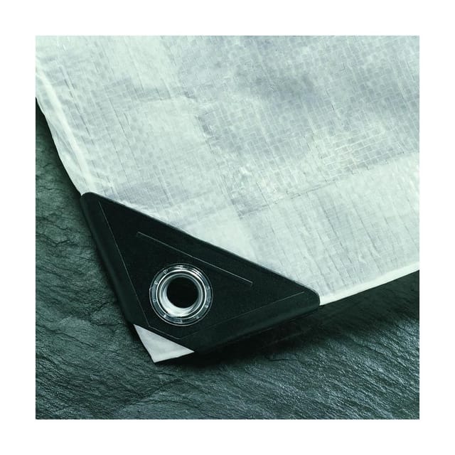 Abdeckplane mit Ösen Weiß Gewebeplane, 2x3 m, 120 g/m²