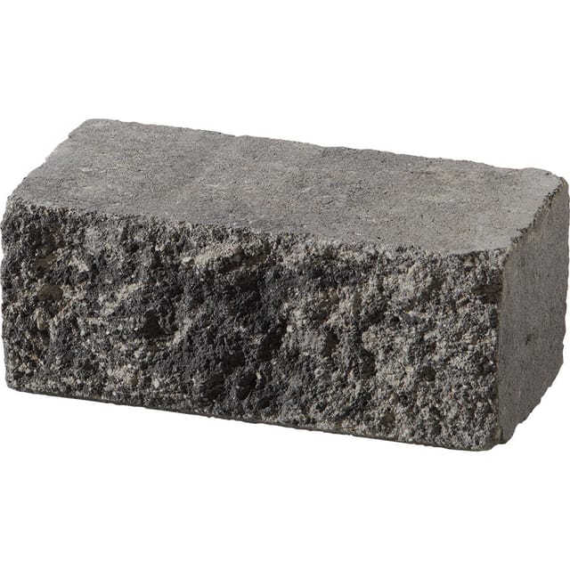 KANN Gartenmauer Vermont Kompakt Nero Bianco Mauersteine, Grundelement (30x15 cm)