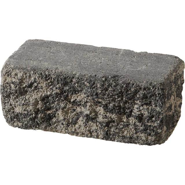 KANN Gartenmauer Vermont Kompakt Nero Bianco Mauersteine, End-Element (30x15 cm)