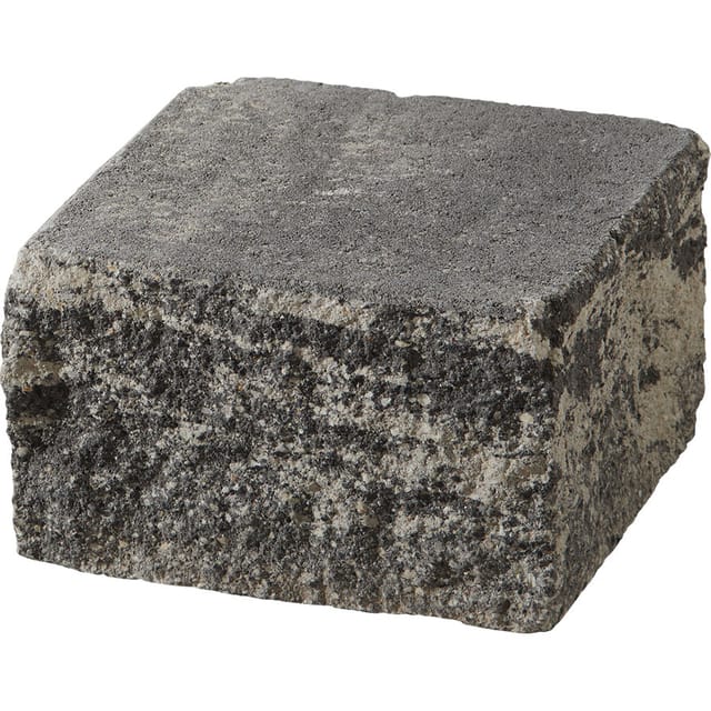 KANN Bruchsteinmauer Vermont Nero Bianco Mauersteine, Halbende (25x25 cm)
