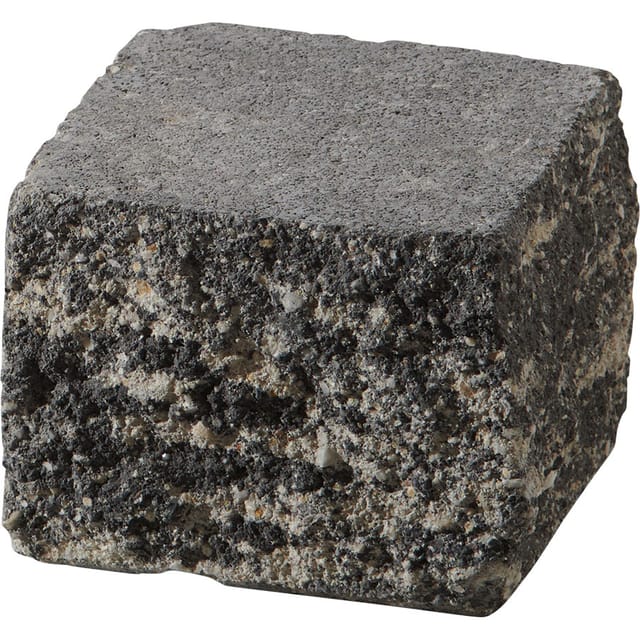 KANN Gartenmauer Vermont Kompakt Nero Bianco Mauersteine, Halbende (15x15 cm)