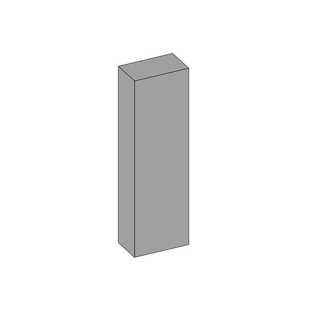 Wellker Palisade Rechteck Grau 16,5x12cm Leistenstein, 60 cm