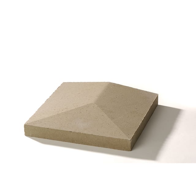 WESERWABEN Mauerabdeckung Endabdeckung Satteldach Naturgrau, 30x30 cm