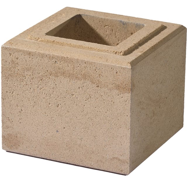 WESERWABEN Gartenmauer Vario-Line Mauerstein Creme-Beige, Halbstein