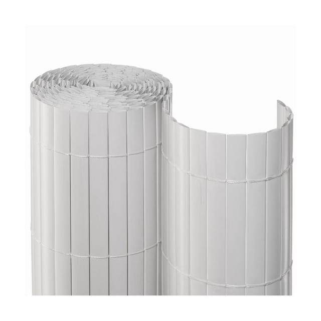 NOOR Sichtschutzmatte PVC weiß Sichtschautzzaun, 2x3 m