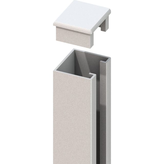 TraumGarten Sichtschutzzaun U-Montageprofil SYSTEM Silber, 238 cm