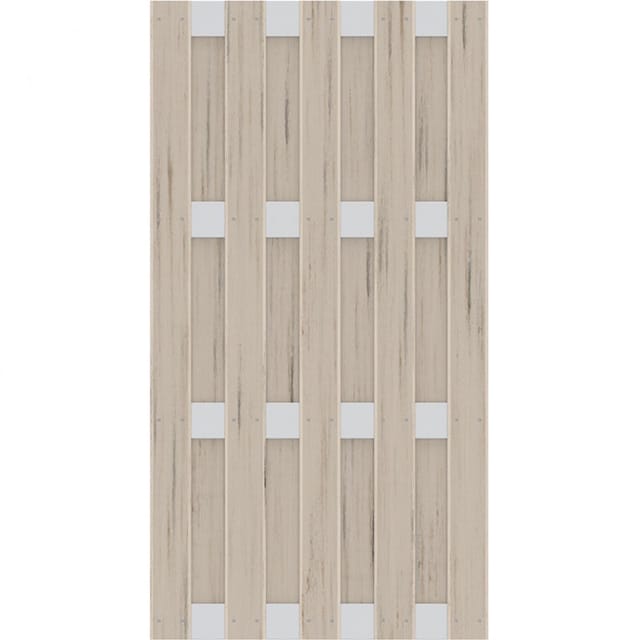 TraumGarten Sichtschutzzaun JUMBO WPC Alu-Design Sand Sichtschutz Lamellenzaun, 95x179 cm