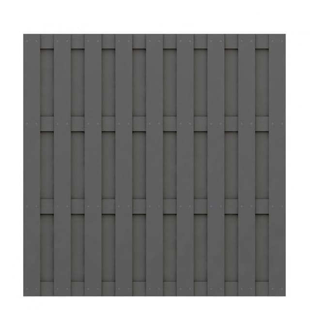 TraumGarten Sichtschutzzaun JUMBO WPC Anthrazit Sichtschutz Lamellenzaun, 179x179 cm