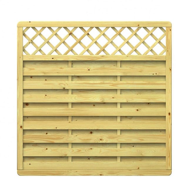 TraumGarten Sichtschutzzaun Holz XL Gitter Sichtschutz Lamellenzaun, 179x179 cm