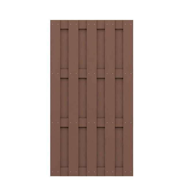 TraumGarten Sichtschutzzaun JUMBO WPC Braun Sichtschutz Lamellenzaun, 95x179 cm