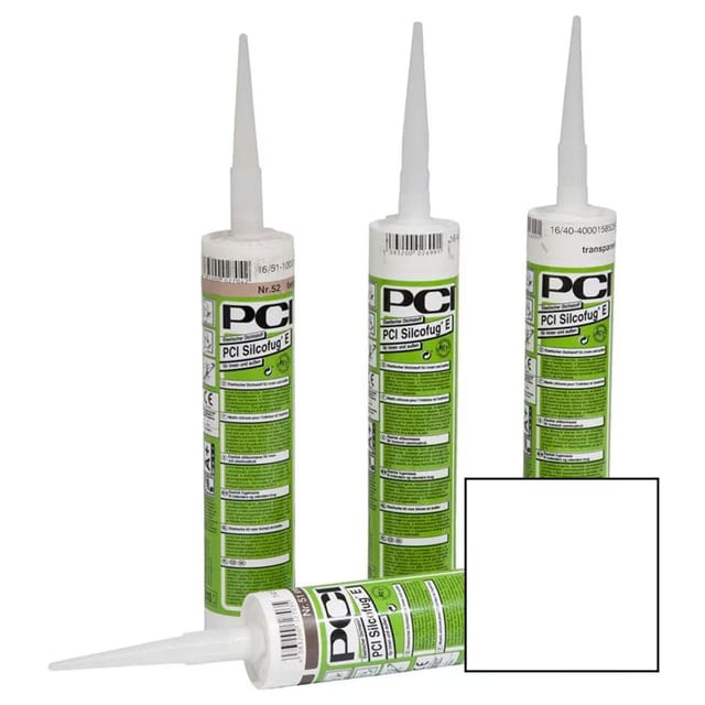 PCI Silcofug E Elastischer Dichtstoff, 400 ml, Brillantweiss (Nr.01)