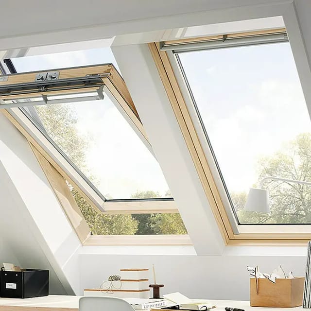 VELUX Dachfenster GGL 3070 Schwingfenster Holz THERMO Fenster, 55x78 cm (CK02)