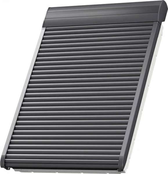 VELUX Elektro-Rollladen SML 0000S Aluminium Dunkelgrau, 78x118 cm (MK06)