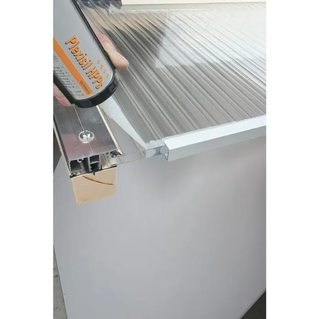 ALWO Kombi-Abschlussprofil pressblank Montageprofil, 980 mm, 16 mm Stegplatten