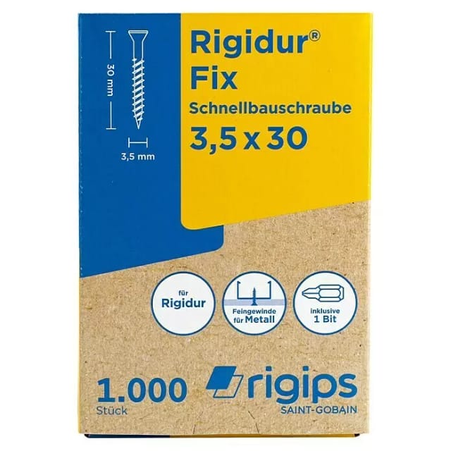 Rigips Rigidur Fix Schnellbauschrauben, 30 mm, 1 Pack