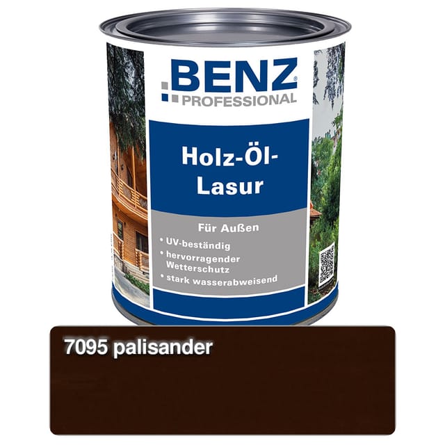 BENZ PROFESSIONAL Holz-Öl-Lasur Holzschutzmittel, 2,5 l, Palisander