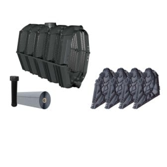 GRAF Garantia Sicker-Tunnel twin Versickerungsset Sickerschacht, 2400 L (4 Module)