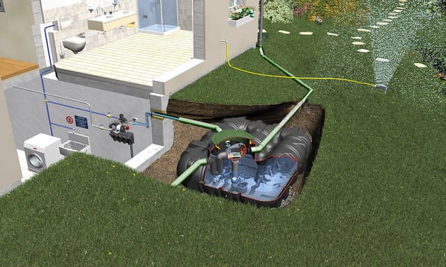 GRAF Platin Hausanlage Eco-Plus Zisterne Regenwassertank, 15000 L, begehbar