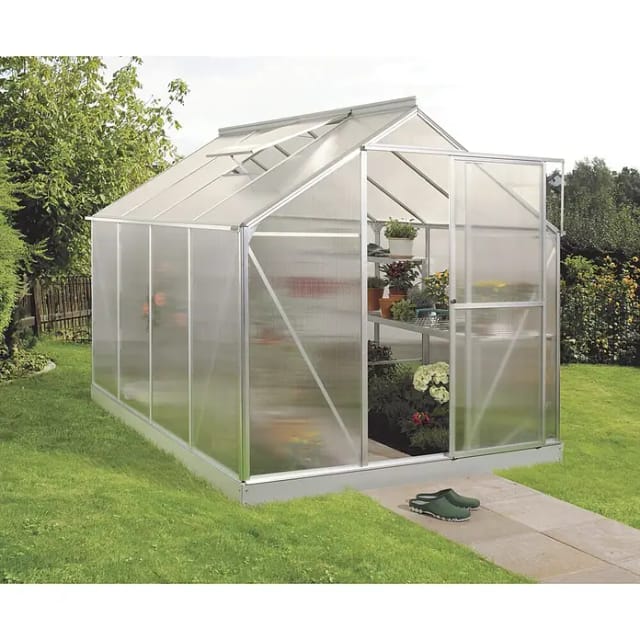 Vitavia Gewächshaus Eos Tomatenhaus Silber, 4 mm, 304x198x208 cm (LxBxH)