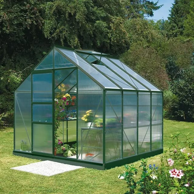 Vitavia Gewächshaus Merkur Tomatenhaus Smaragd, 6 mm, 258x257x232 cm (LxBxH),HKP (Hohlkammerplatten)