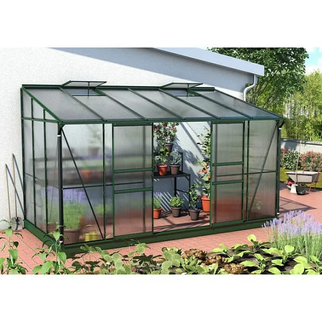 Vitavia Anlehngewächshaus Osiris Tomatenhaus Smaragd, 4 mm, 201x387x221 cm (LxBxH)