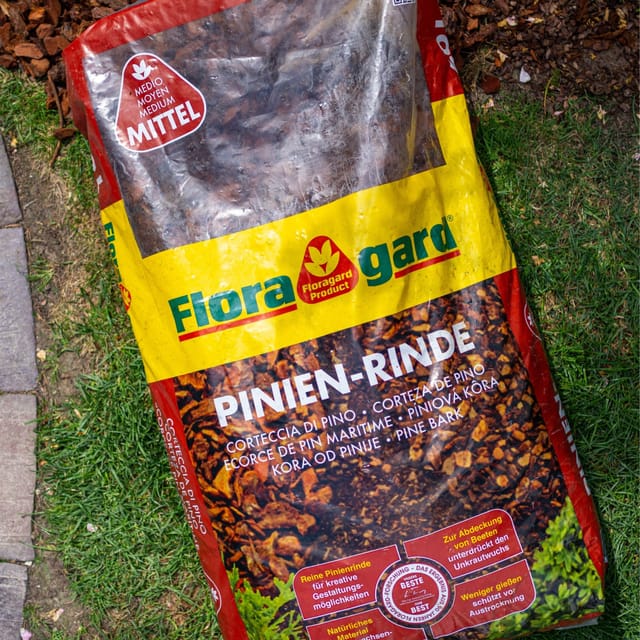 Floragard Pinienrinde Rindenmulch Pinienmulch, 1x60 l, 15-25 mm,grob, 1 Pack