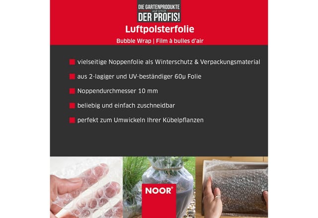 NOOR Luftpolsterfolie, 0,5x3 m