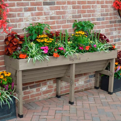 VegTrug Hochbeet WallHugger, Grau 310 L, 183x46x80 cm