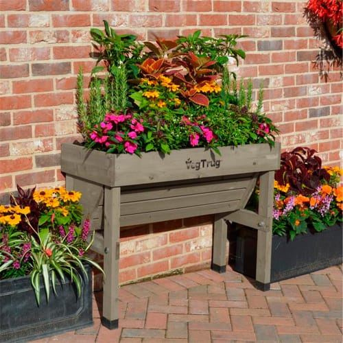 VegTrug Hochbeet WallHugger, Grau 170 L, 103x46x80 cm