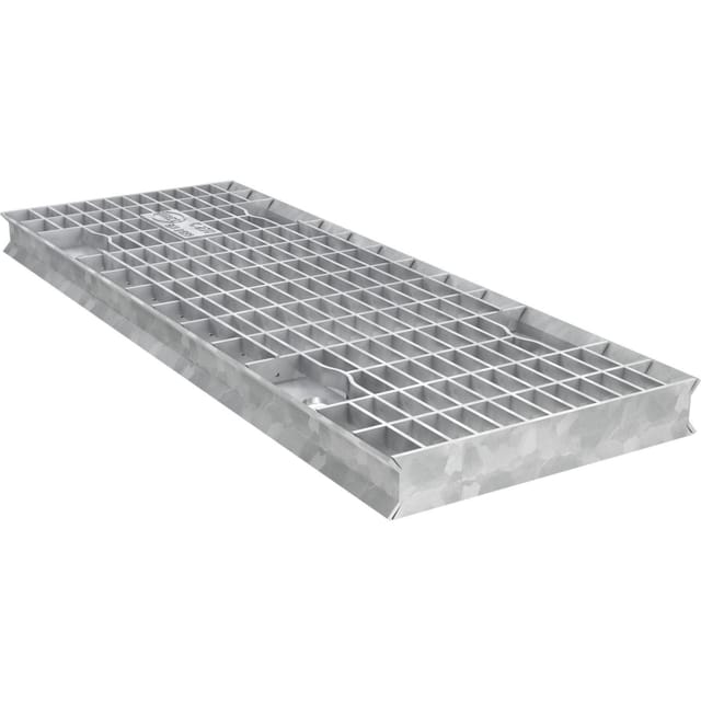 BIRCOsir 100 Gitterrost Abdeckung für Entwässerungsrinne, 30/12 mm, 500 mm