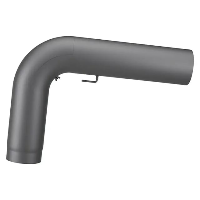 Justus Rohrset gezogen für Kaminofen (Durchmesser 150 mm), Schwarz