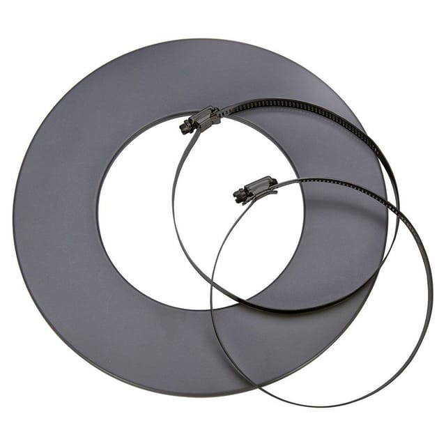 Justus Rosette mit Klemmschwelle für Kaminofen, Schwarz