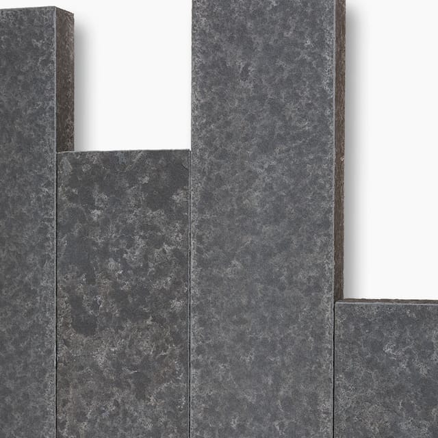 Seltra Natursteine Palisaden SANOKU® ELEGANCE satiniert Basalt anthrazit-schwarz, 8x25 cm, 125 cm