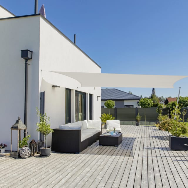 Windhager Sonnensegel CANNES creme Sonnenschutz, 3x4 m, Rechteck