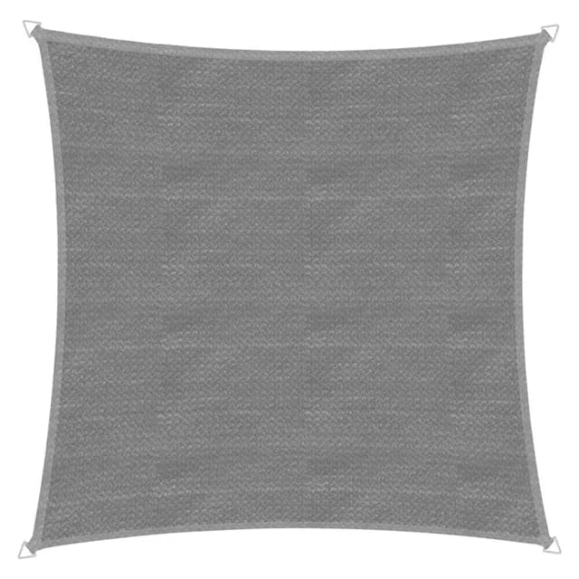 Windhager Sonnensegel CAPRI grau Sonnenschutz, 4x4 m, Quadrat