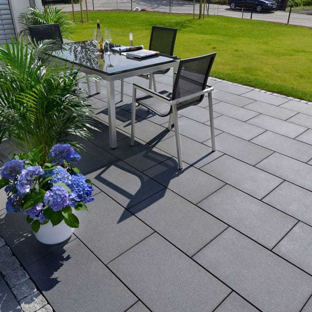 KANN Terrassenplatte Madison midnight black geschliffen & kugelgestrahlt günstig